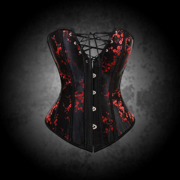 Cherry Blossom Lace Up Back Corset