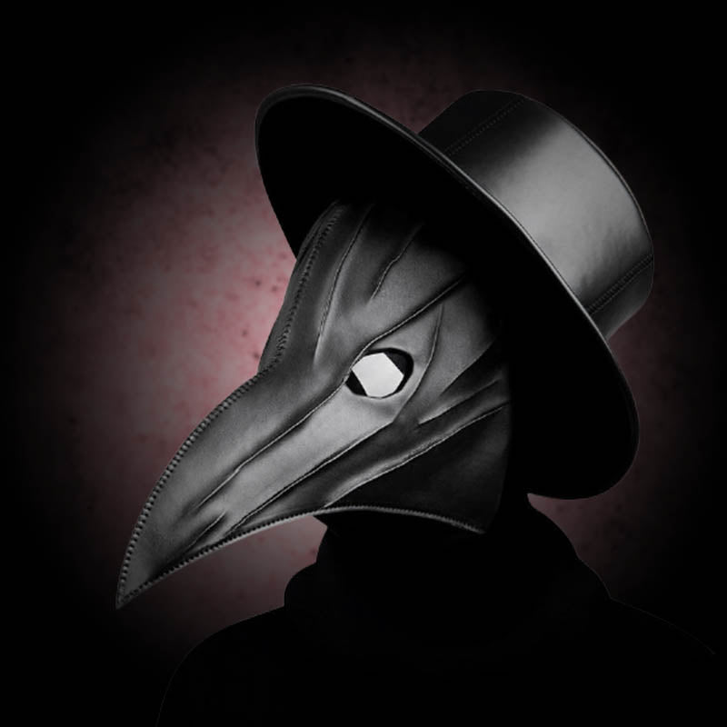 Plague Doctor's mask Maximus in white leather