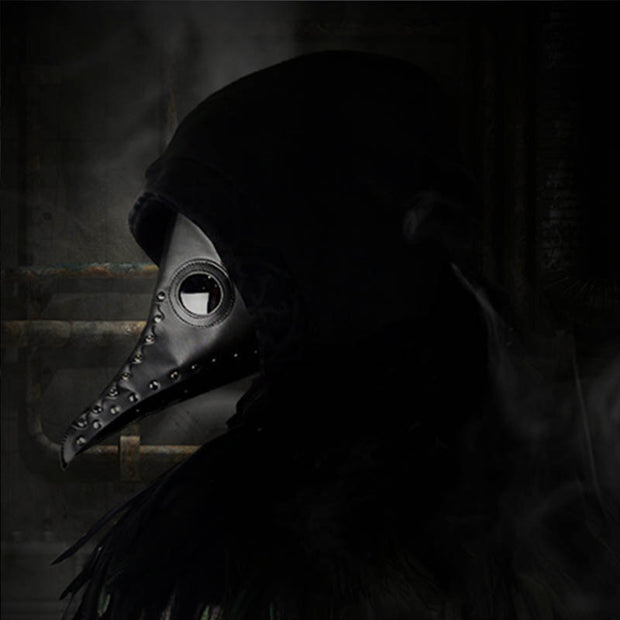 Plague Doctor Mask, Half Face Mask, Bird Mask, Beak Mask, Leather Plague Doctor Mask, Bubonic Plague Doctor Mask