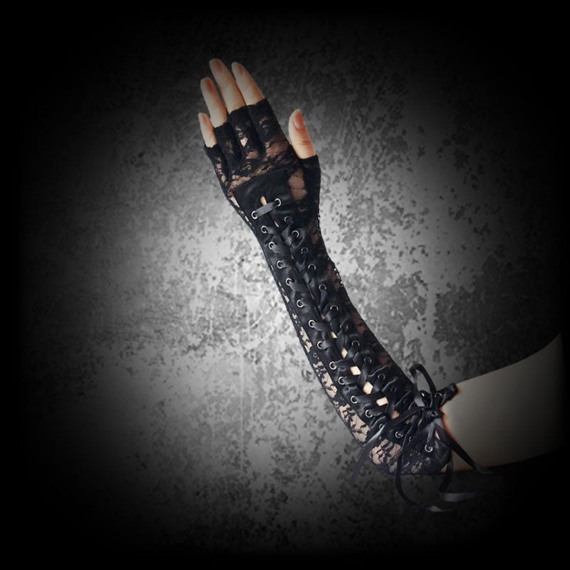 Lace Gloves Fingerless, Fishnet Gloves Fingerless