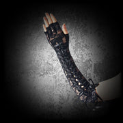 The Elvira Black Fingerless Gloves