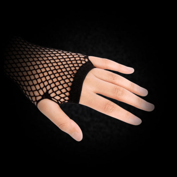 Starr Black Fingerless Gloves